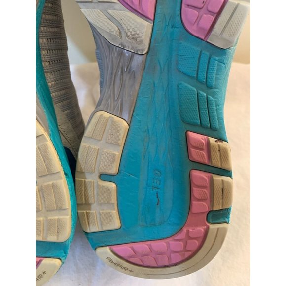 Asics Women's Dynaflyte 2 Womens Size 7.5 Running Shoe Gray Teal FlyteFoam - Picture 13 of 13